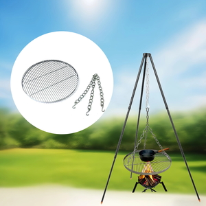 Support de <span class=keywords><strong>barbecue</strong></span> multifonctionnel DaS avec trépied, chaîne de suspension, grille pour feu de camp, accessoires de <span class=keywords><strong>barbecue</strong></span> en maille, grilles de <span class=keywords><strong>barbecue</strong></span> - Product Image 1