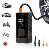 Portable Tire Inflator 150PSI Cordless Air Compressor Mini Digital Pump for Car Motorcycle Bike Ball