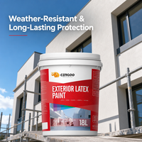 Peinture murale extérieure à base d'eau, latex anti-moisissure, imperméable, résistante aux intempéries, peinture à l'émulsion pour projets de construction, villas, maisons