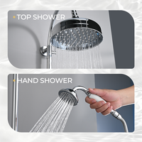 Robinet mitigeur de douche pluie classique Système de douche de salle de bain à poignée unique