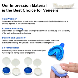 Smilefinde prodotti dentali in gomma siliconica Kit stampaggio denti vassoio impiallacciatura stucco fogli di impronta dentale materiali - Product Image 3