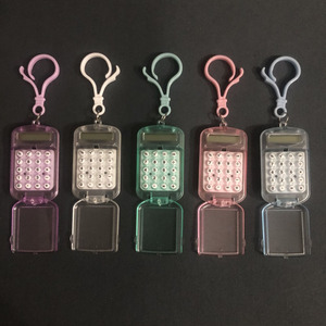 Transparent Keychain Calculator 8 Digit Display Simple Calculation For Elementary Students With Battery Power - Product Image 2