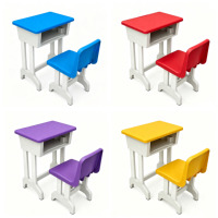 Chaise de bureau scolaire durable en plastique PP coloré pour étudiants, mobilier de classe individuel, ensemble de fournitures scolaires pour enfants, vente en gros