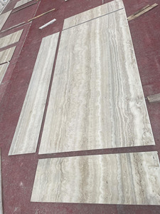 Dalles de travertin gris argenté naturel en gros, coupées sur mesure, carreaux de travertin gris pour comptoirs, murs et sols - Product Image 5