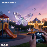 Mariposa Voladora LED 3D con Control Remoto Momovalley FLYSKY, Decoración Dinámica Animada para Paisajes, Parques, Bodas, Jardines y Espectáculos