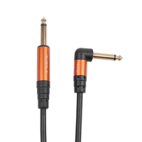 Kabel Amplifier Gitar Elektrik 6.35Mm Sangat Efektif Tahan Lama Kebisingan Sangat Rendah 15CM/30CM Panjang Dapat Disesuaikan Musikal