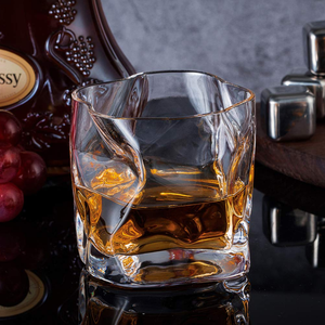 280ml Unique Modern Design Handmade <strong>Fancy</strong> Curved Wine and Whiskey <strong>Glass</strong> Tumbler Stemless Rock <strong>Glass</strong> <strong>Cup</strong> Beer Mug - Product Image 5