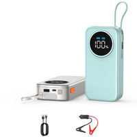 Démarreur de voiture 60000mAh 12V/24V, courant de démarrage 3600A, courant de crête 3600A, booster de batterie portable d'urgence pour camion et moto
