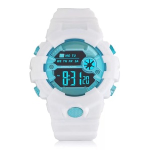 Montre électronique de sport multifonctionnelle à la mode <span class=keywords><strong>licorne</strong></span> pour hommes femmes étudiants enfants réveil lumineux étanche carré - Product Image 1