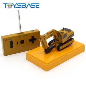 1: 64 Điều Khiển Từ Xa Xây Dựng Xe Tải Đồ Chơi 4 Kênh Mini RC Máy Xúc