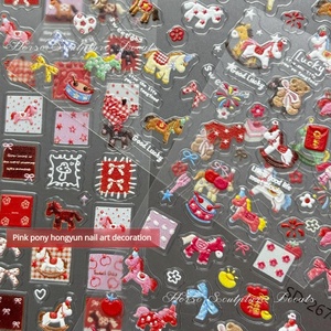 Hot Selling Year of the Horse Pattern Nail <b>Stickers</b> 3D 5D Bow Nail Decoration Factory Wholesale Customization - Product Image 4