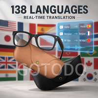 Gafas Inteligentes con IA, Cámara Dual 2K, Traducción en Vivo, Llamadas 5.3, Control por Voz, Reproductor de Música, Ligeras