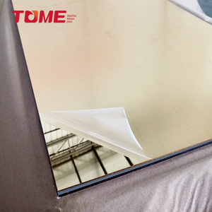 1mmゴールドプレキシガラスシルバーローズゴールドミラーアクリル、接着剤付き/なし - Product Image 2