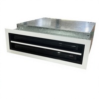 Diffuseur carré à fente pour plafond, style industriel moderne, en plastique et aluminium, isolation de surface pour entrepôt et salon