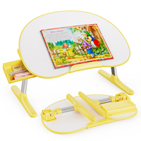 Table pour enfants réglable et pliable en bois jaune, idéale pour l'étude, les jeux, le dessin et les repas – Nouveauté en promotion directe usine