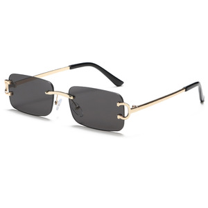 Greyjack – lunettes de soleil sans cadre pour femmes, en métal doré, UV400, légères, type 3, verres PC, S2676 - Product Image 4