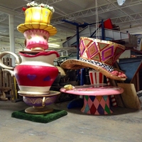 Grande tasse à thé géante sur mesure en fibre de verre, ensemble de thé en gros, sculpture décorative, pot de fleurs, décoration pour parcs à thème, événements de carnaval et centres commerciaux