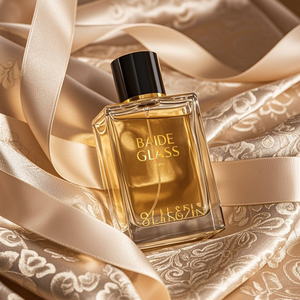 Luxury Clear Crimp Square Empty <b>Perfume</b> Spray <b>Bottle</b> Flat 30ml 50ml 100ml Glass <b>Perfume</b> <b>Bottle</b> with Gold Zamac Metal Cap - Product Image 3