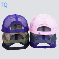 Casquette Trucker Vintage Y2K Street Triple S Bull Horn avec Broderie 3D en Mousse et Maille, 5 Panneaux, à Points, Unisexe, Réglable
