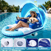 Nouveauté : chaise flottante gonflable électrique pour adultes, personnalisable, avec rotation à 360° °   Moteur à hélice spirale, flotteur de luxe avec dossier inclinable