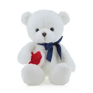 Peluche grand ours en forme de cœur, accessoire de haute qualité, vente en gros, d'usine