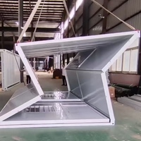 Maison conteneur pliable de 20 pieds, maison modulaire préfabriquée portable et pliable pour habitation