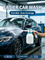 Semprotan Busa Elektrik 2L, Botol Semprot Air Elektrik Isi Ulang untuk Cuci Mobil, Pembersihan Rumah Tangga & Irigasi Tanaman