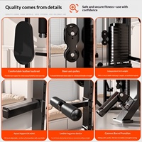 Rack multifonctionnel pour développements musculaires à domicile, rack à squats, machine Smith, entraîneur complet, rack à portique, équipement de fitness intégré