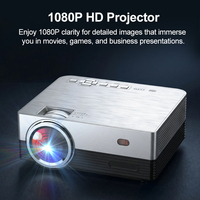 Mini projecteur LCD portable à prix d'usine, mise au point automatique, correction de la distorsion trapézoïdale, Android WIFI 4K LED, vidéo, home cinéma, projecteurs intelligents