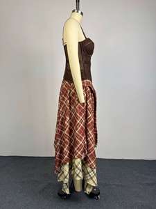 <span class=keywords><strong>Ensemble</strong></span> deux pièces pour femme STOCK Print, <span class=keywords><strong>haut</strong></span> corset <span class=keywords><strong>et</strong></span> <span class=keywords><strong>jupe</strong></span> longue, grandes tailles, vêtements streetwear, S-2XL - Product Image 4
