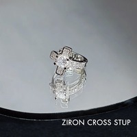Boucles d'oreilles Huggie croisées de luxe style Hip Hop, unisexe, en acier inoxydable, micro-pavé de zircon, pour couple, accessoires quotidiens pour les oreilles, vente en gros