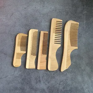 Custom Logo Bamboo Comb Wholesale Cheap Eco-friendly Bamboo Wood Hair Comb