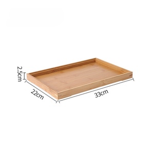 Hot Sale Customized Rectangular Bamboo Tray for Tea Cups Baked Fruit Eco-Friendly <strong>Wood</strong> <strong>Plates</strong> for Hotel Barbecue Parties - Product Image 4