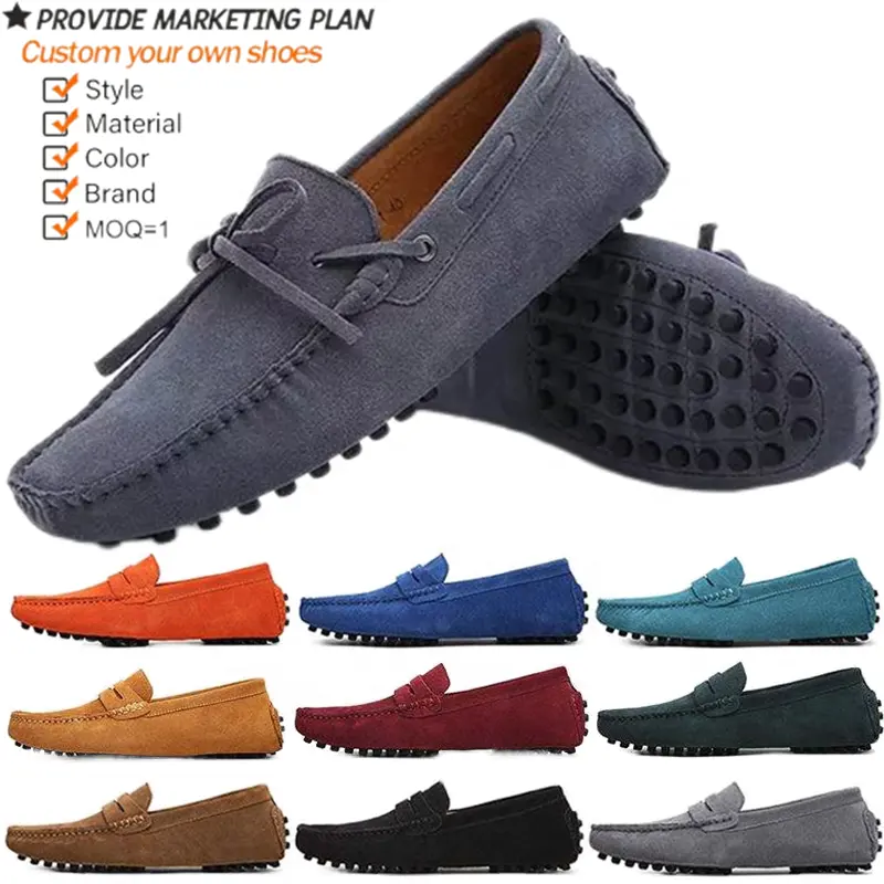 Mocassin Homens Sapatos Mocafers Couro De Vaca Sapatos De Escritório Borla Loafer Sapatos Antigo Vestido Terroso Mocafers De Camurça Para Homens