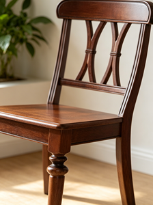 Traditional Dark Walnut Wood Living Room <b>Chair</b> with Cross <b>Back</b> Design Solid Wood Furniture for Home Use - Product Image 2