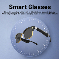 Dahili mikrofon ve hoparlörlü kablosuz B/luetooth akıllı gözlükler, hızlı şarj ve 6 saat güçlü pil ömür