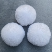 Fait à la main 9CM/10cm moelleux grand Pompon Pompones Manualidades breloques pompon fausse fourrure de lapin pompons porte-clés accessoires de bricolage