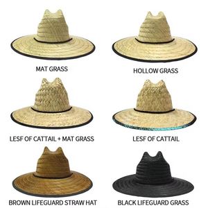 Custom logo Designer <b>Straw</b> Hat Life Guard Sun Australia Lifeguard Safari Embroidered Panama Woven Big Hand Made <b>Fedora</b> Men - Product Image 4