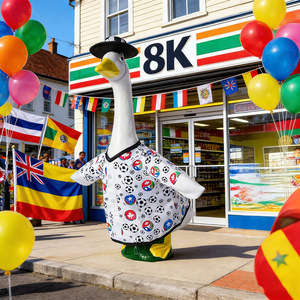 MSYO Disfraz de <span class=keywords><strong>Ganso</strong></span> con Estampado de Fútbol Temático de la Copa Mundial de Fútbol para Decoración de Jardín y Porche - Product Image 3