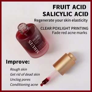 30ML di siero esfoliante per viso liquido sbiancante <span class=keywords><strong>AHA</strong></span> e BHA rivitalizzante con acido ialuronico idratante e riduce le linee sottili rinfrescanti - Product Image 5
