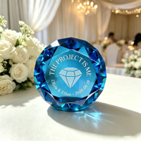 Bestseller 80 60mm 2,36 Zoll Kristall-Diamant Hochzeitsgeschenke Tischdekoration Briefbeschwerer Kundensouvenir Weihnachts-Heimdekoration