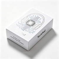 Caja de Embalaje de Cartón Blanco Impresa Personalizada para Auriculares Inalámbricos con Grabado y Logotipo Personalizado - Reciclable