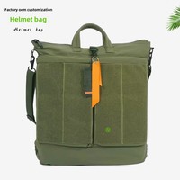 Sac à dos bandoulière personnalisable de style rétro pour pilote, avec doublure en polyester et fermeture éclair étanche