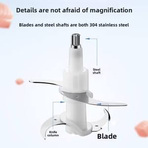 घरेलू उपयोग के लिए आसान ब्लेड के साथ कुशल स्टेनलेस स्टील इलेक्ट्रिक मीट ग्राइंडर - Product Image 3