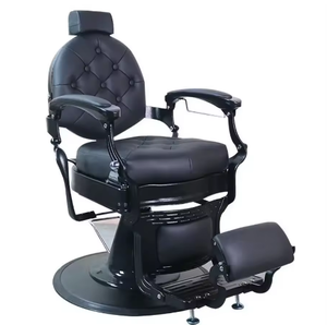 Sillón de Barbería de Hierro Retro de Lujo, Hidráulico, Reclinable, para Masajes, Mueble de Cuero para Salón de Belleza, Gimnasio - Product Image 1