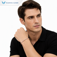 Bracelet Tennis Tianyu 3mm DEF Moissanite Plaqué Or 18K Argent Sterling 925 Chaîne Tennis 6 à 9 Pouces Prêt à Expédier Vente en Gros