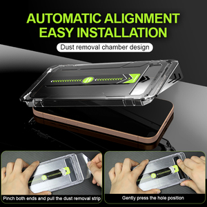 Pellicola Protettiva in Vetro Temperato 9H Privacy con Rimozione Polvere, Facile Applicazione per <span class=keywords><strong>iPhone</strong></span> 14 15 17 <span class=keywords><strong>Pro</strong></span> <span class=keywords><strong>Max</strong></span> e Samsung - Product Image 3