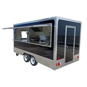 Mobile Pizza Oven Food Truck Commercial Concession Trailer Fully Equipped Mobile Pizza BBQ Fast Food Trailer For Sale