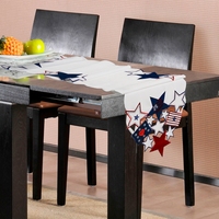 Couverture de Table en toile de jute, décoration de Table du 4e juillet, drapeau européen et américain pour la fête de séparation