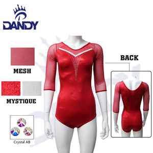 Body in strass lucido per sublimazione uniformi da ginnastica personalizzate abbigliamento da danza e ginnastica bianco e nero - Product Image 2